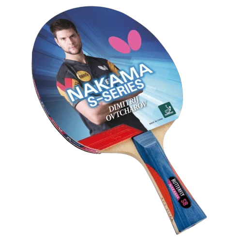 RAQUETA BUTTERFLY NAKAMA S-8 +2 BOLAS