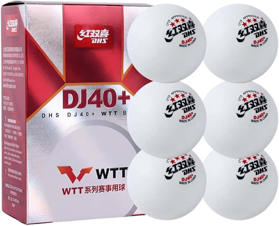 BOLA DHS *** DJ 40+  PLASTICA ITTF (UNIDAD)